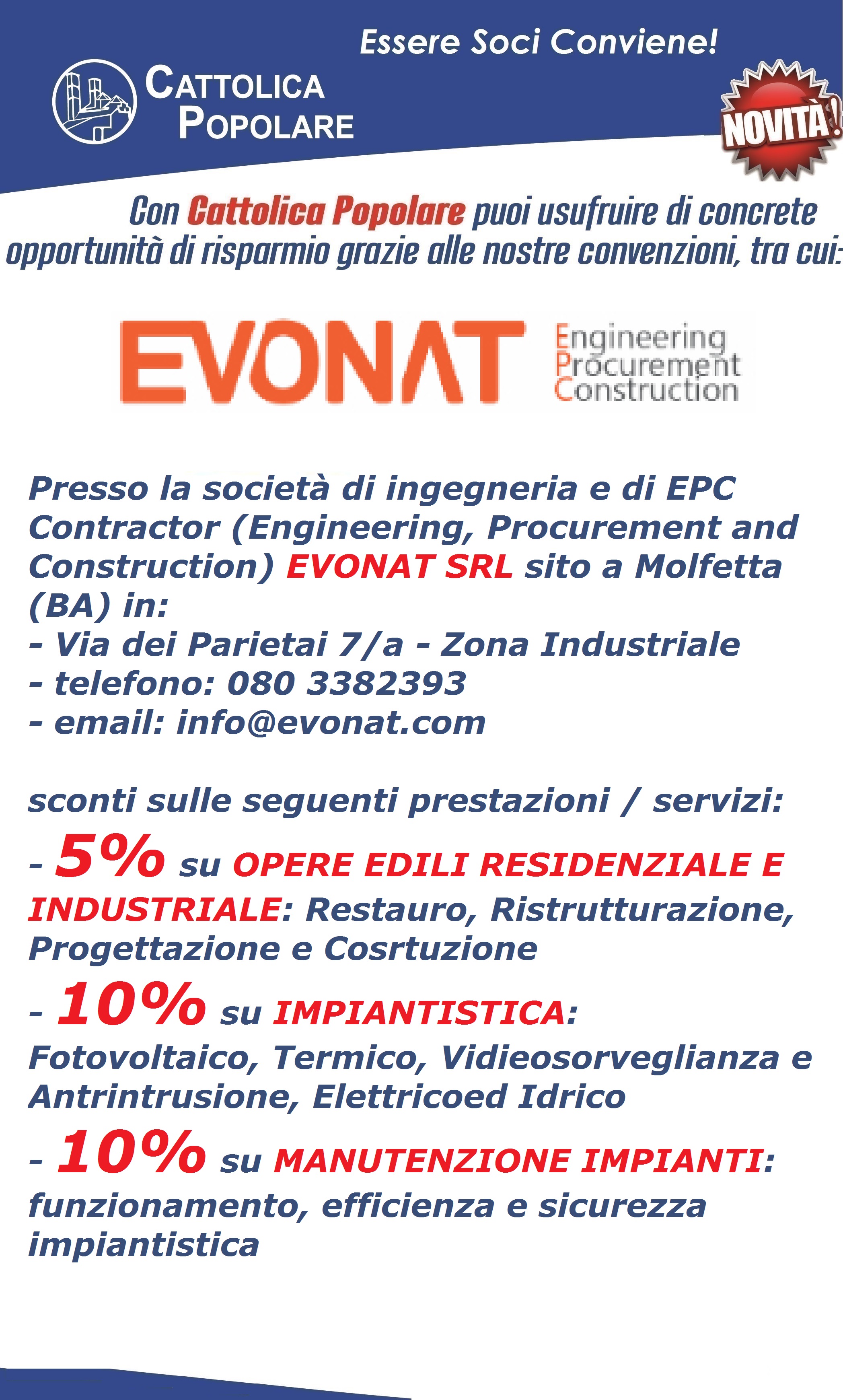 Nuova Convenzione EVONAT SRL
